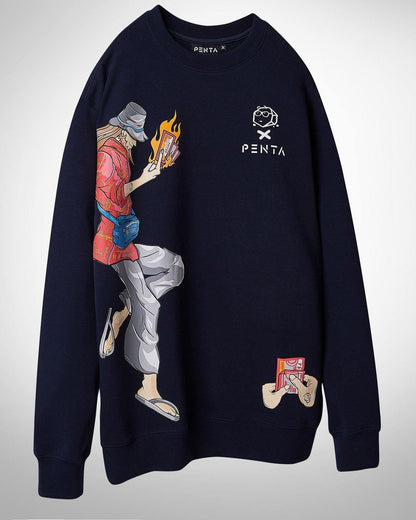 "Destiny 4:30pm" Sweater Navy - PENTA